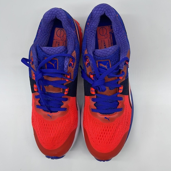 Puma Men's Speed 600 Ignite Red Blast/Royal Blue/White Ankle-High Running Shoe - Picture 5 of 11